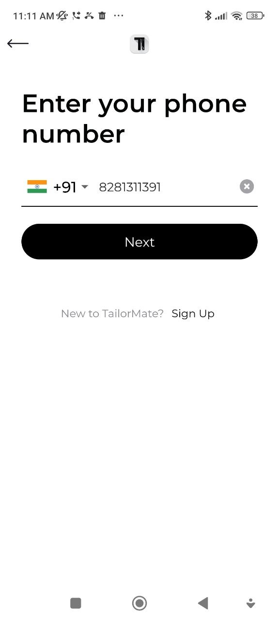 Enter phone number