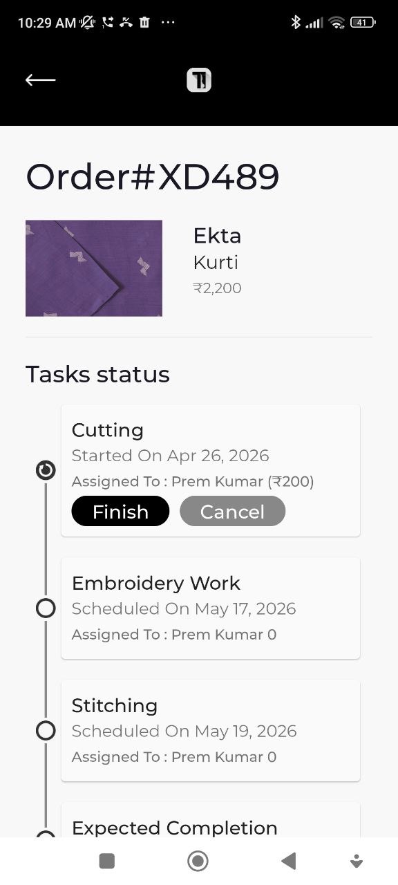 Task actions